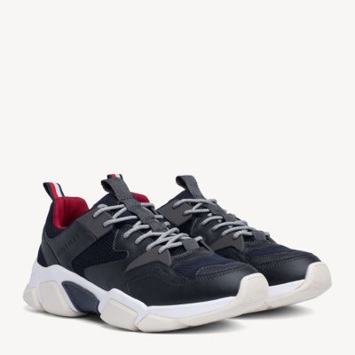tommy hilfiger chunky mixed trainers