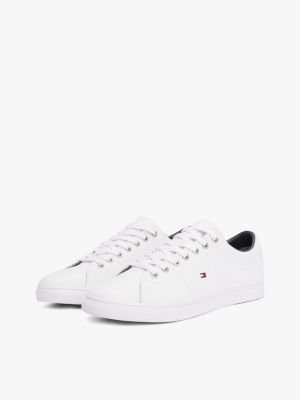 Zapatillas deportivas Essential de piel con cordones, Blanco