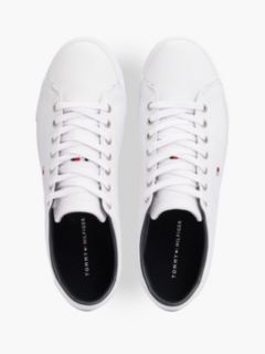 Essential Leather Lace-Up Trainers — White 3