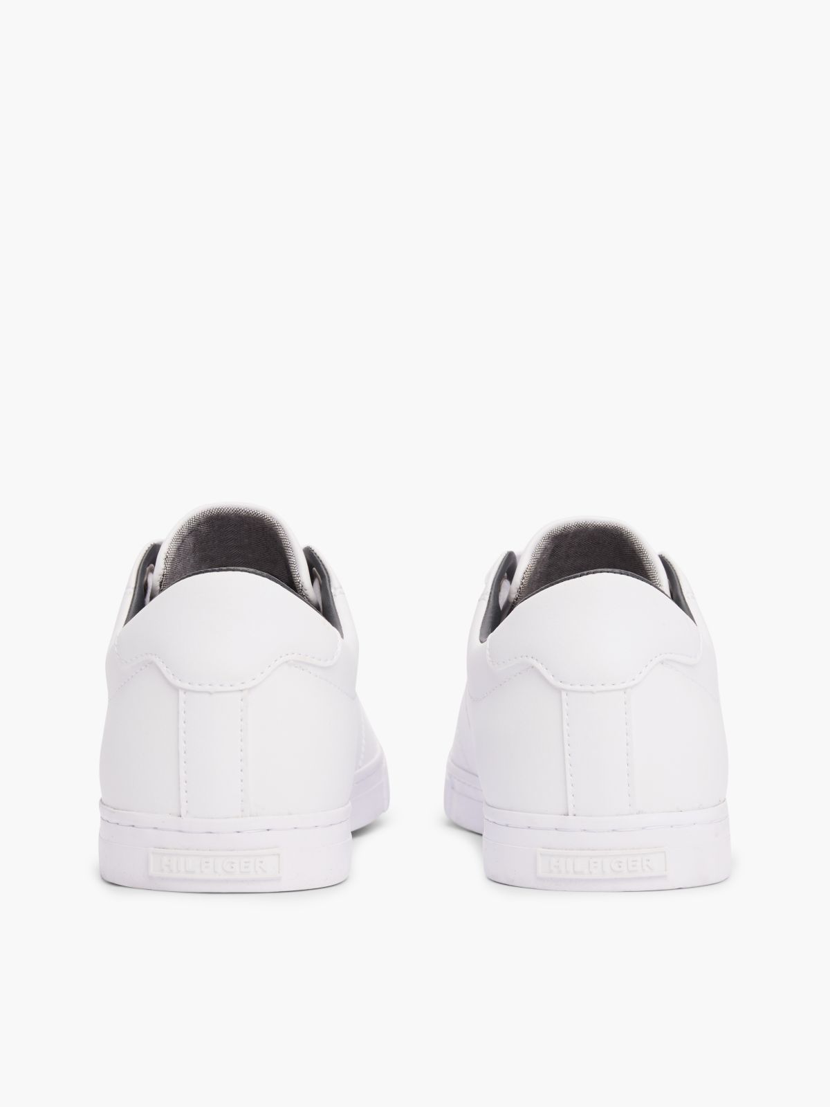Essential Leather Lace-Up Trainers — White