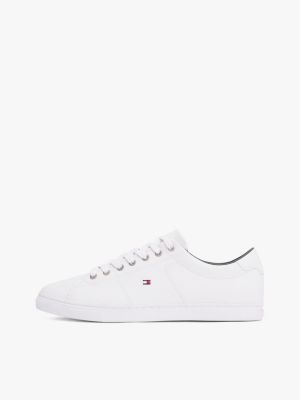 Zapatillas deportivas Essential de piel con cordones, Blanco