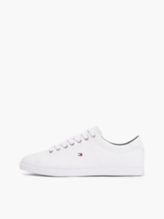 Essential Leather Lace-Up Trainers — White 7