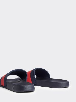 tommy hilfiger sliders red