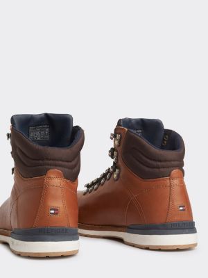 tommy jeans brown hiking boots