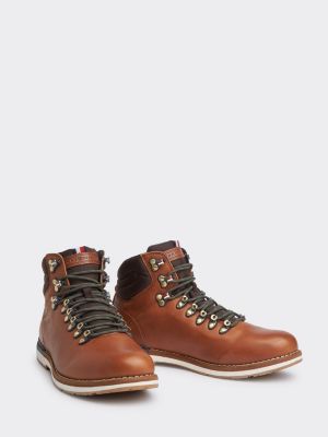 tommy jeans brown hiking boots