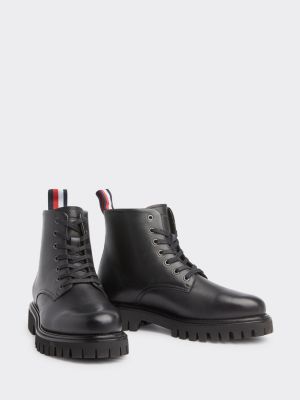 tommy hilfiger metallic cleated chelsea boot