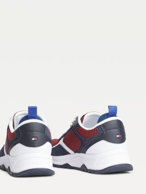 tommy hilfiger lightweight mixed texture trainers