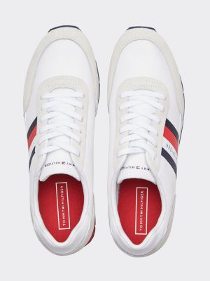 tommy hilfiger mixed texture trainers