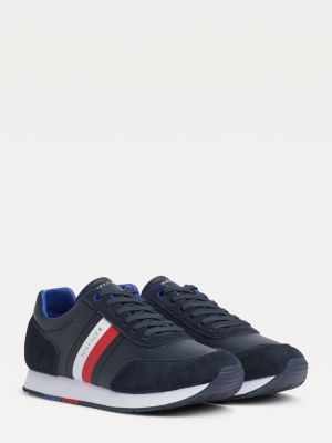 tommy hilfiger tobias flag mesh trainers in white