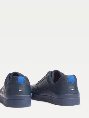 essential vulcanised leather trainers