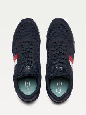 tommy hilfiger mixed texture trainers
