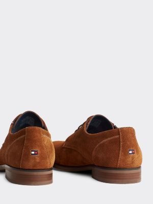 tommy hilfiger brown suede shoes