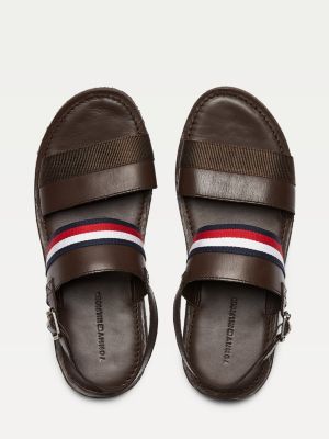 tommy hilfiger leather flip flops