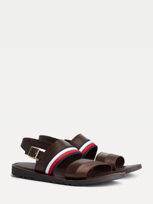 tommy hilfiger men's leather sandals