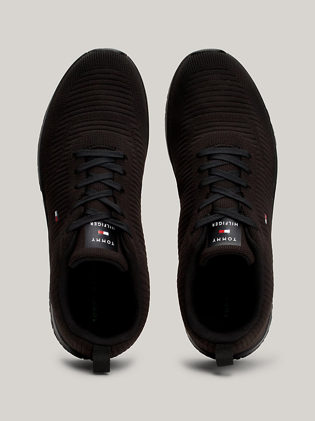 black signature strick-sneaker für herren - tommy hilfiger