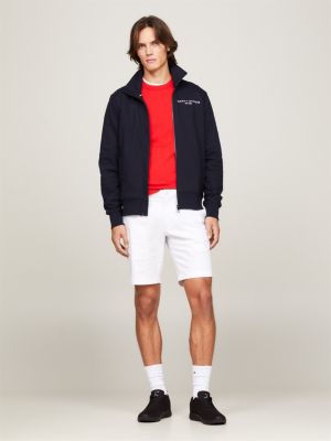 czarny buty sportowe z dzianinową cholewką dla mężczyźni - tommy hilfiger