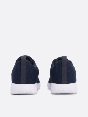 blau signature strick-sneaker für herren - tommy hilfiger