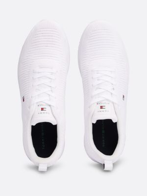 Mens white knitted trainers online