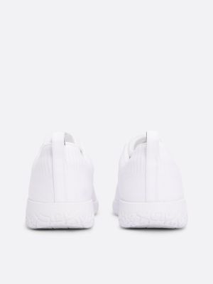 White knitted sales trainers mens