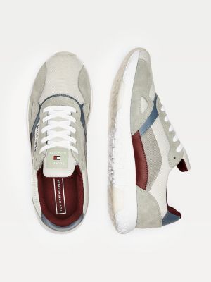 tommy hilfiger mixed texture trainers