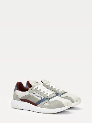 tommy hilfiger mixed texture trainers