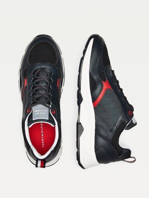 tommy hilfiger mixed texture trainers