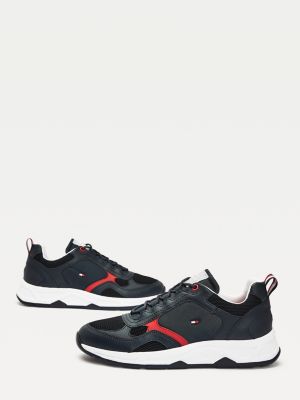 tommy hilfiger mixed texture trainers