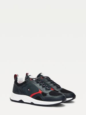 tommy hilfiger mixed texture trainers