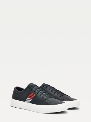 tommy hilfiger signature leather mix trainers