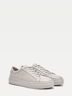 tommy hilfiger leather lace up trainers