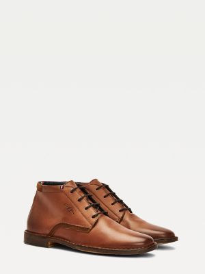 tommy hilfiger dressy leather lace up boot
