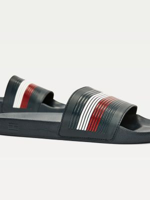tommy hilfiger slides blue