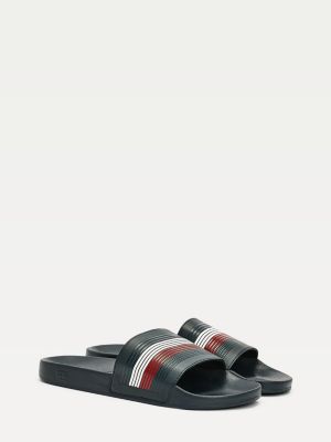 tommy hilfiger slides blue