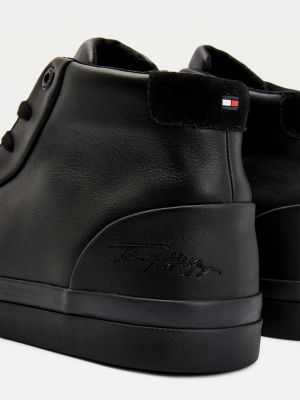 black tommy hilfiger trainers
