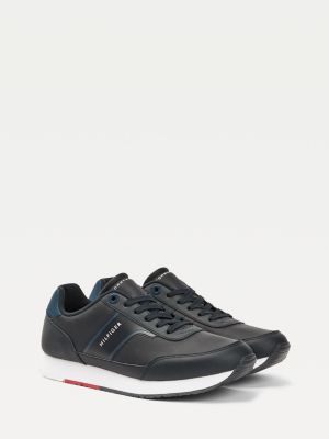 tommy hilfiger embossed leather trainers