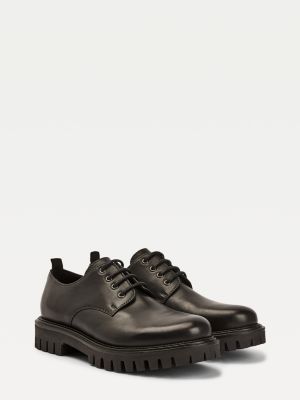 Chunky Leather Dress Shoes | BLACK 