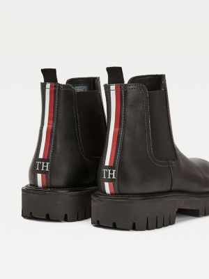 tommy hilfiger black chelsea boots