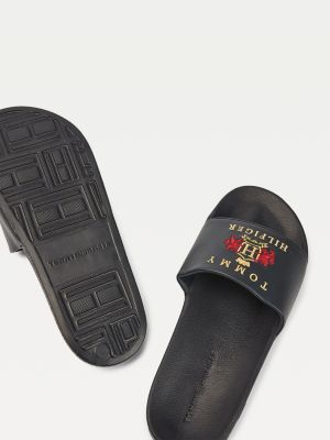 tommy hilfiger slides blue