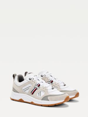 tommy hilfiger mixed texture trainers