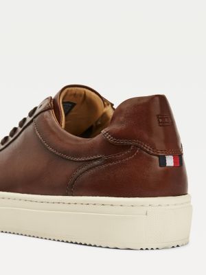 PREMIUM LEATHER CUPSOLE COGNAC | BROWN | Tommy Hilfiger