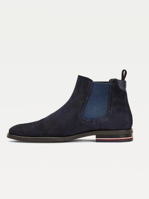 tommy hilfiger suede chelsea boots