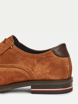 tommy hilfiger brown suede shoes