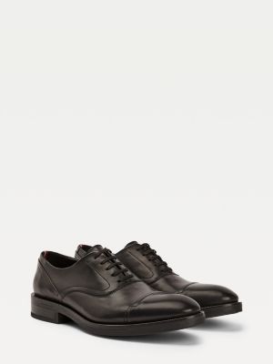 Premium Leather Lace-Up Derby Shoes | BLACK | Tommy Hilfiger
