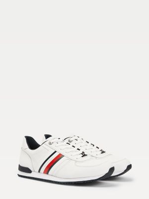 Signature Tape Trainers | WHITE | Tommy 