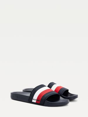 tommy hilfiger slides blue