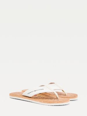 Cork Sole FlipFlops WHITE Tommy Hilfiger
