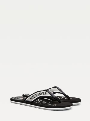 tommy hilfiger logo flip flops