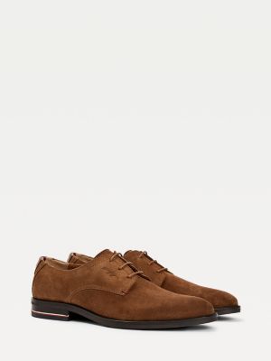 Signature Detail Suede Shoes | BROWN | Tommy Hilfiger