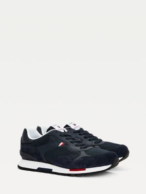 tommy hilfiger signature leather mix trainers