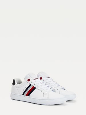 mens tommy hilfiger white trainers